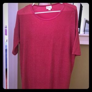 NWT Lularoe Pink and Gold Irma XS